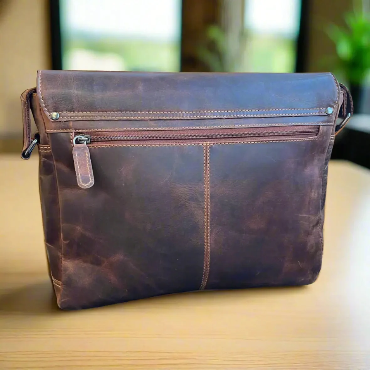 Greenwood Leather Messenger Laptop Bag - Image 2