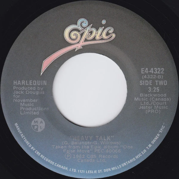 Harlequin – I Did It For Love / Heavy Talk - 7" Single, 1982 - Image 4