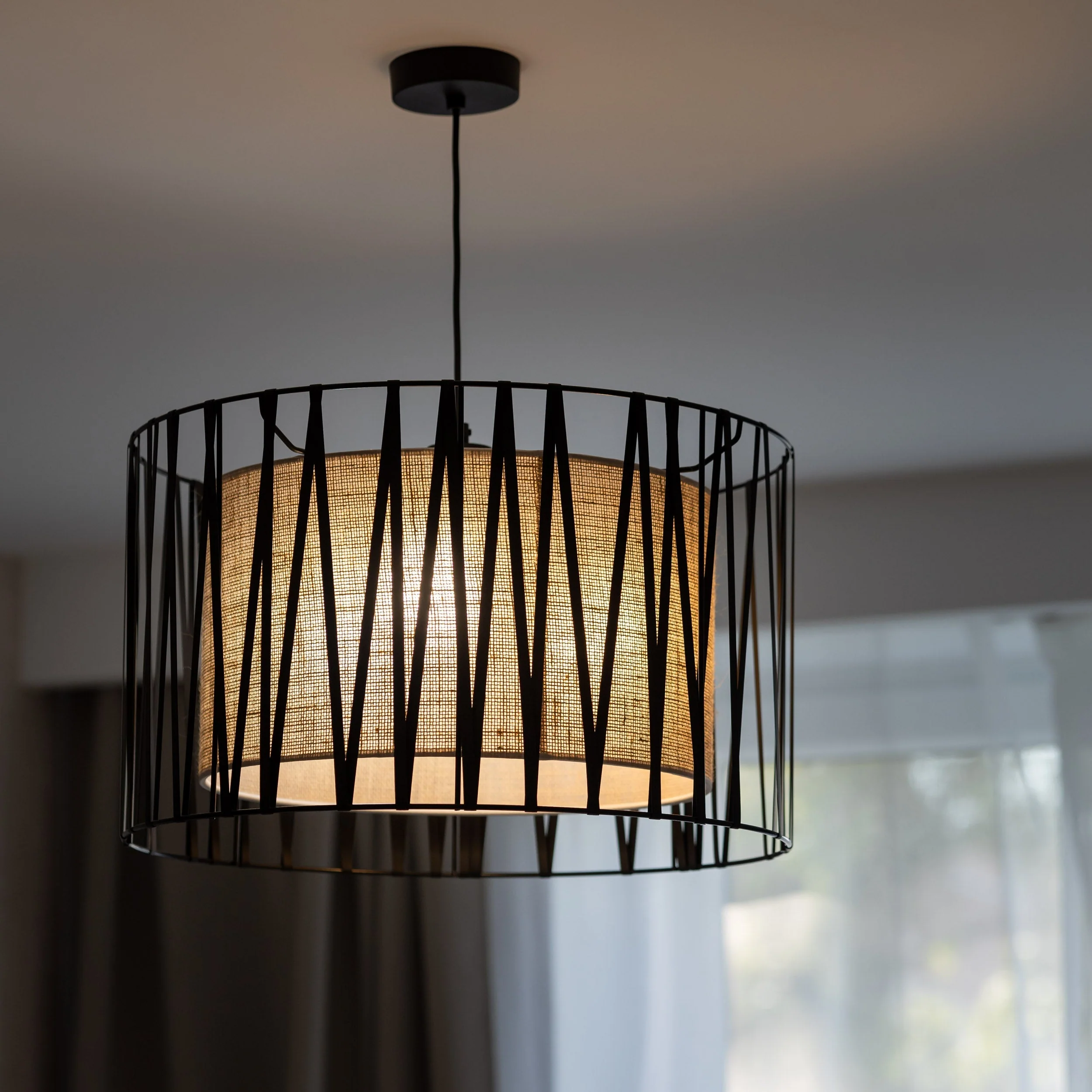 HARMONY NATURE Woven Jute Pendant Light for Dining Room, Bedroom & Living Room - Image 7