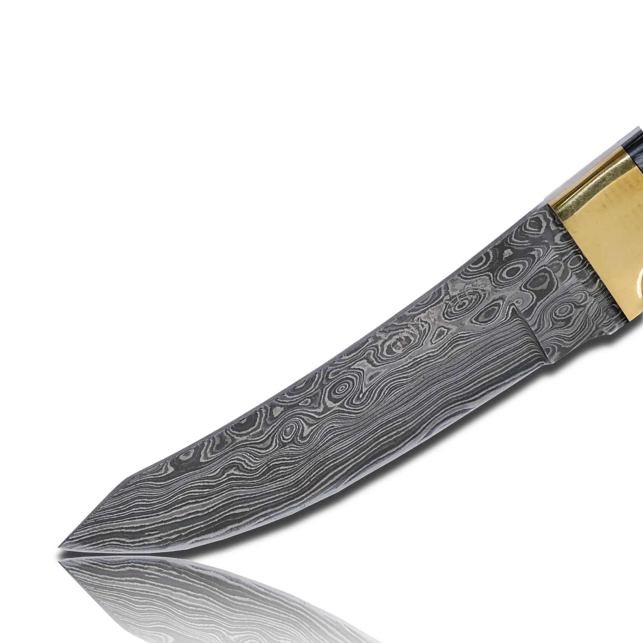 Hatif Hunter Special - Damascus Steel Skinner Knife 5 inch with Leather Sheath - Image 3