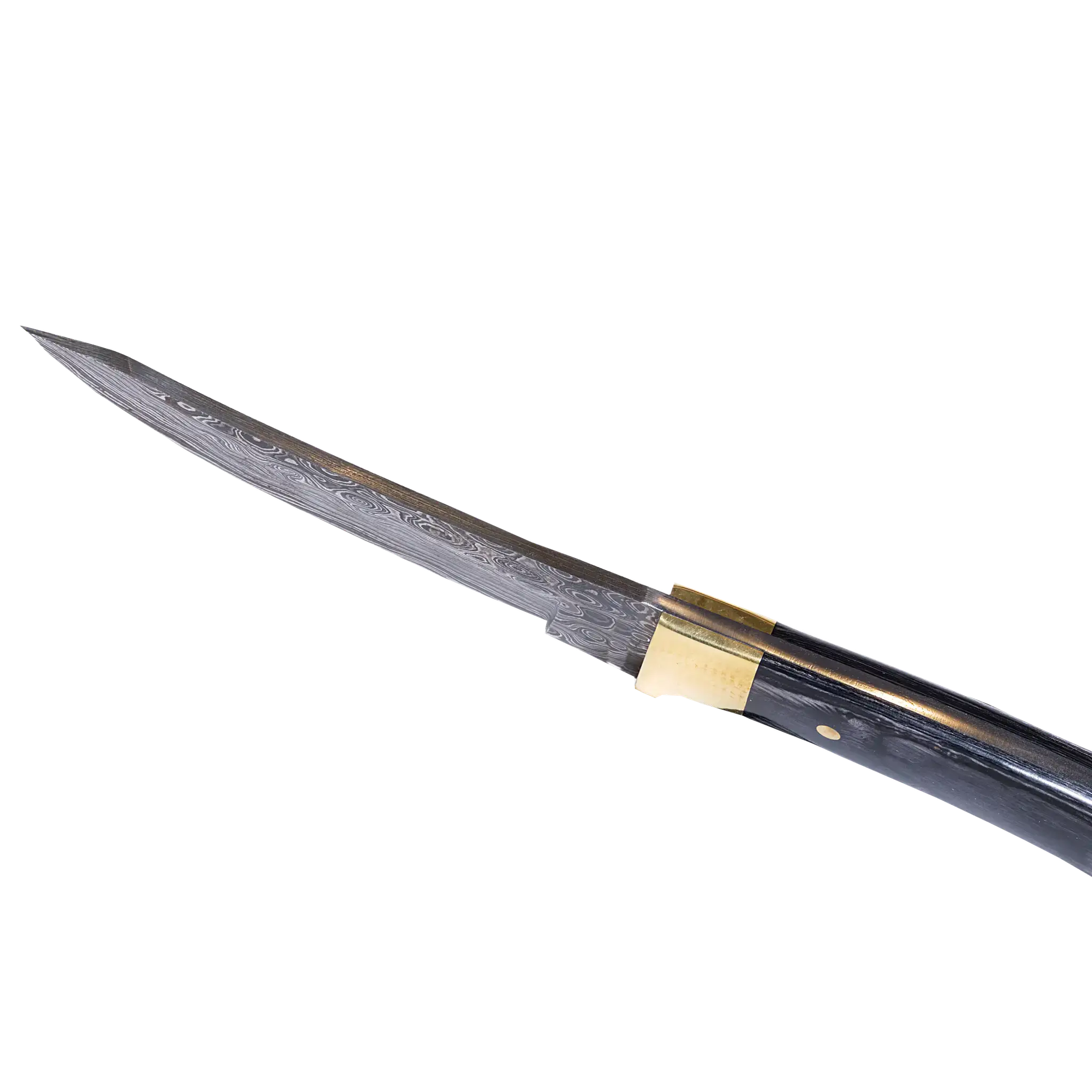 Hatif Hunter Special - Damascus Steel Skinner Knife 5 inch with Leather Sheath - Image 6
