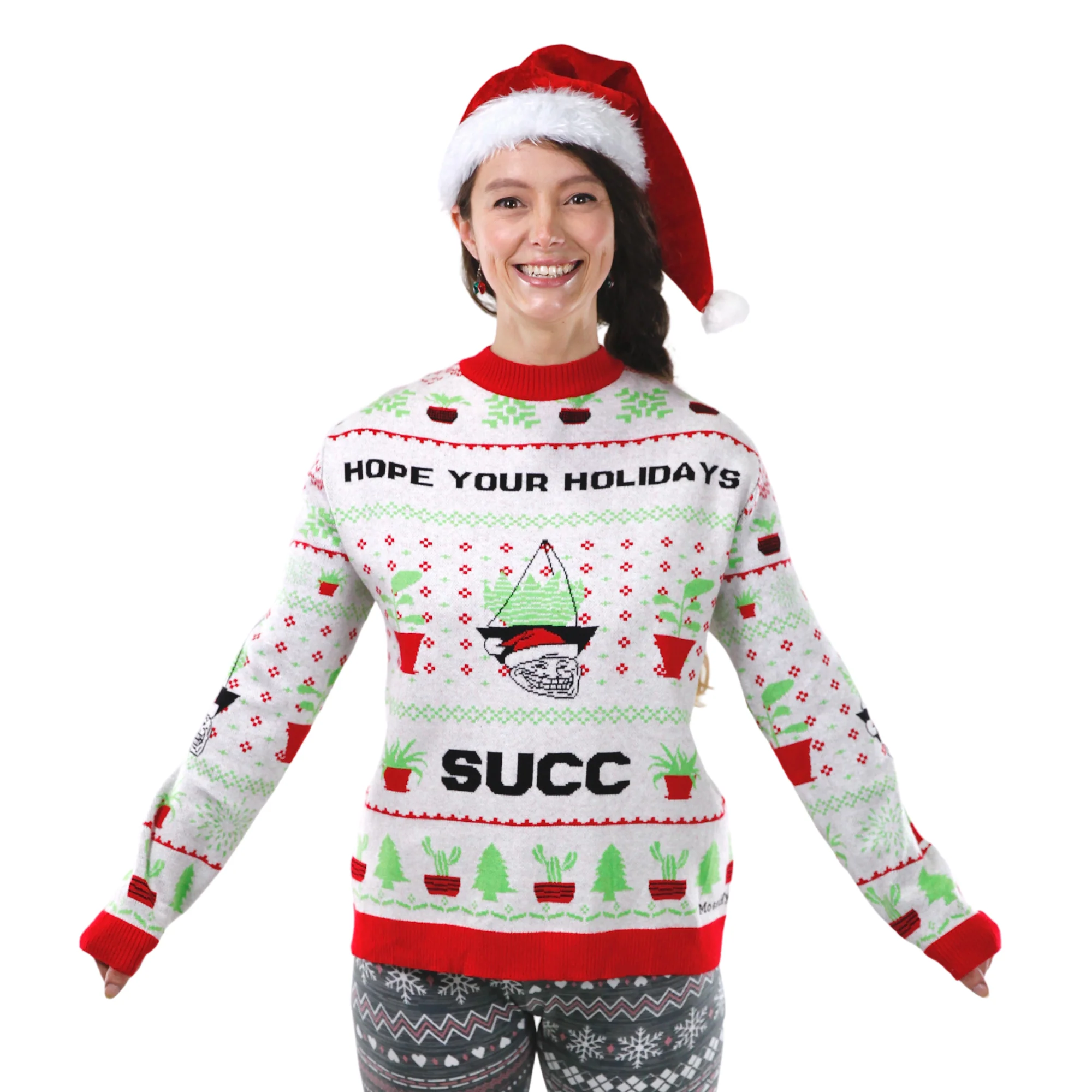 HOPE YOUR HOLIDAYS SUCC - Ugly Plantmas Sweater - Image 4