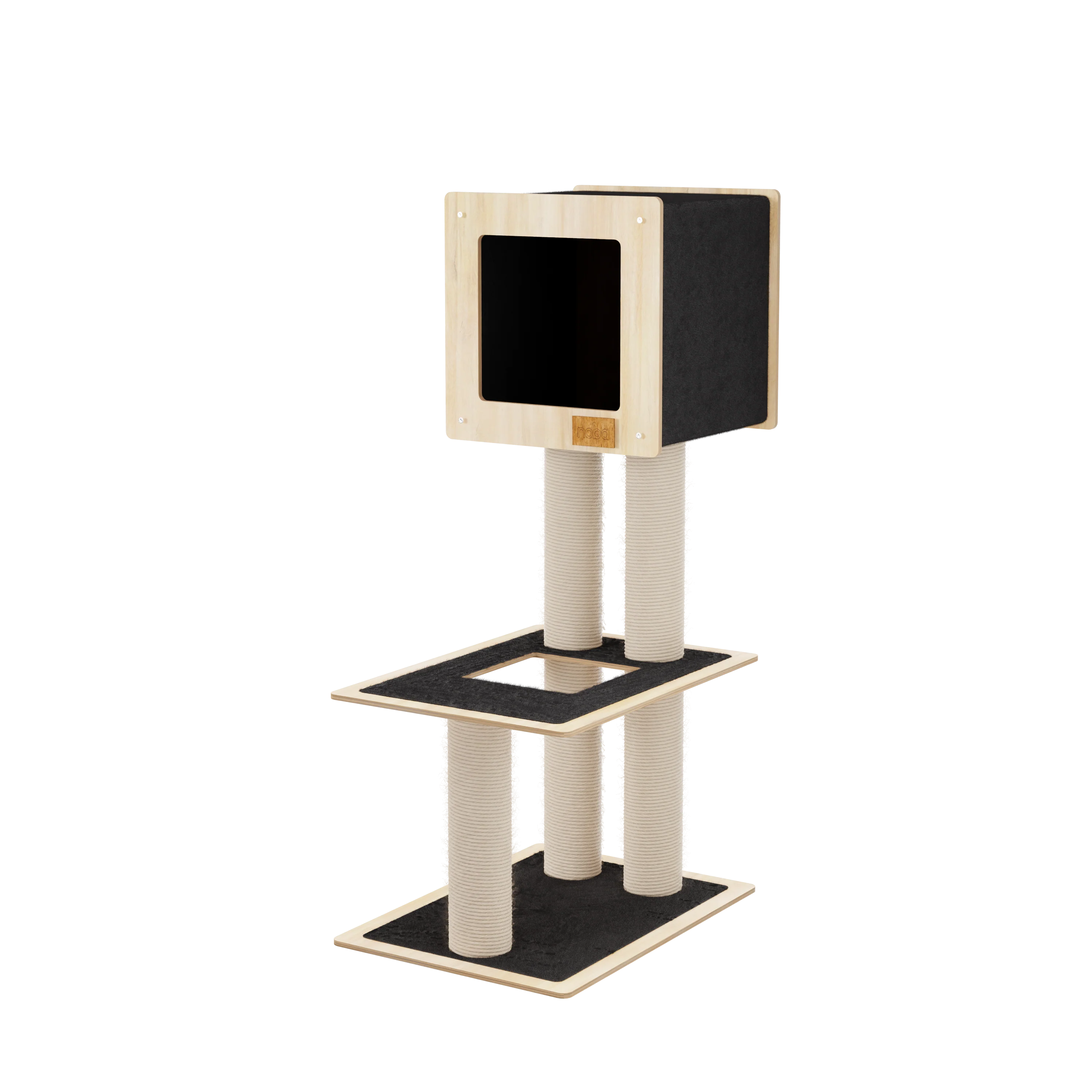 Hut Hideout - 2-Level Deluxe Cat Tree - Image 3