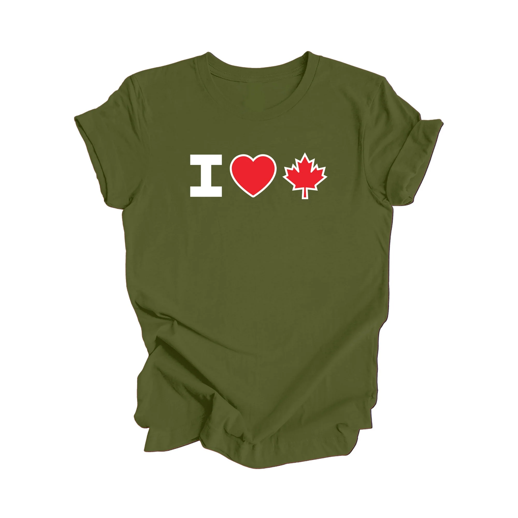 I Love Canada - Canadian Maple Leaf - Classic Edition - Canadian Gift T-Shirt, Bajan Present, National Flag Tee Shirt - Inspired X - Image 7
