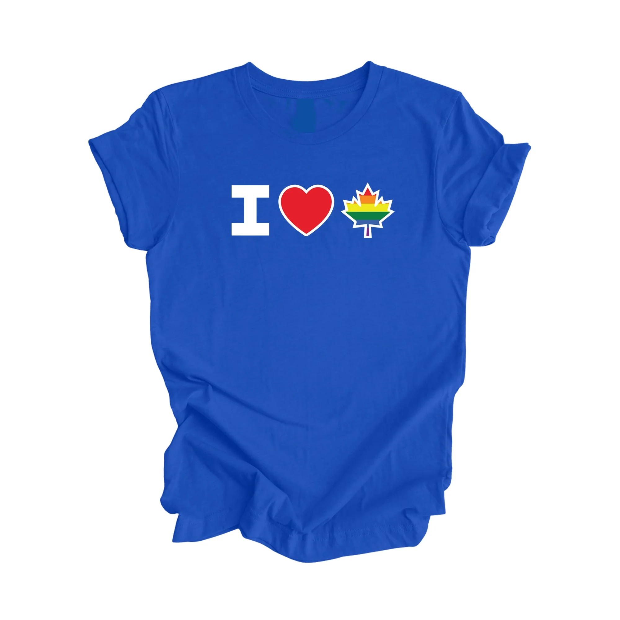 I Love Canada - Canadian Maple Leaf with LGBTQ Flag, Canadian Gift T-Shirt, LGBTQ Present, National Flag Tee Shirt - Inspired X - Image 4