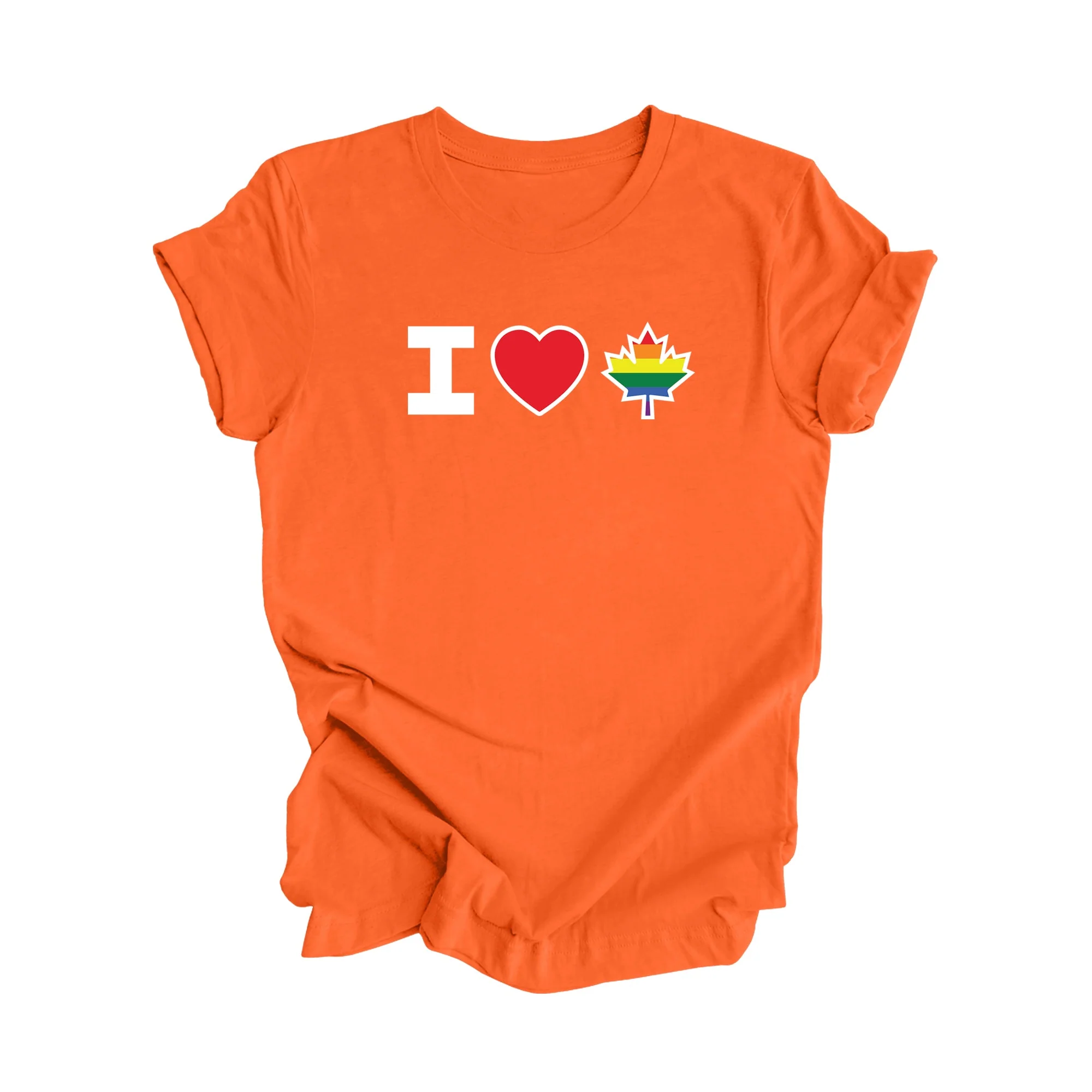 I Love Canada - Canadian Maple Leaf with LGBTQ Flag, Canadian Gift T-Shirt, LGBTQ Present, National Flag Tee Shirt - Inspired X - Image 6