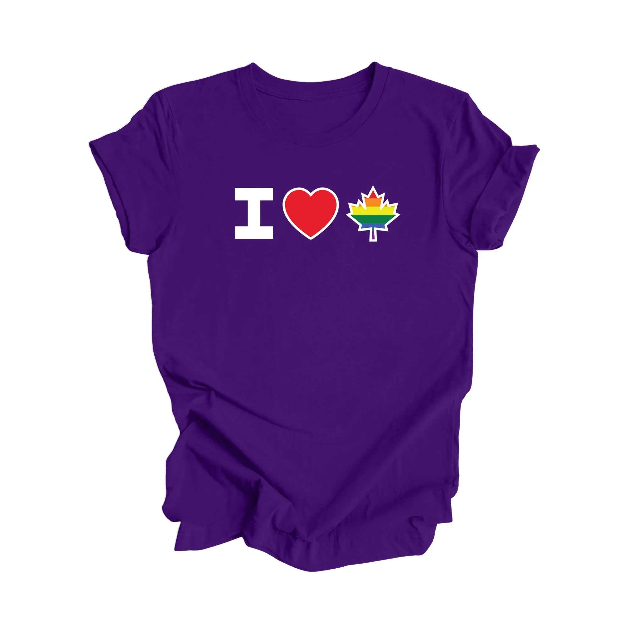 I Love Canada - Canadian Maple Leaf with LGBTQ Flag, Canadian Gift T-Shirt, LGBTQ Present, National Flag Tee Shirt - Inspired X - Image 7