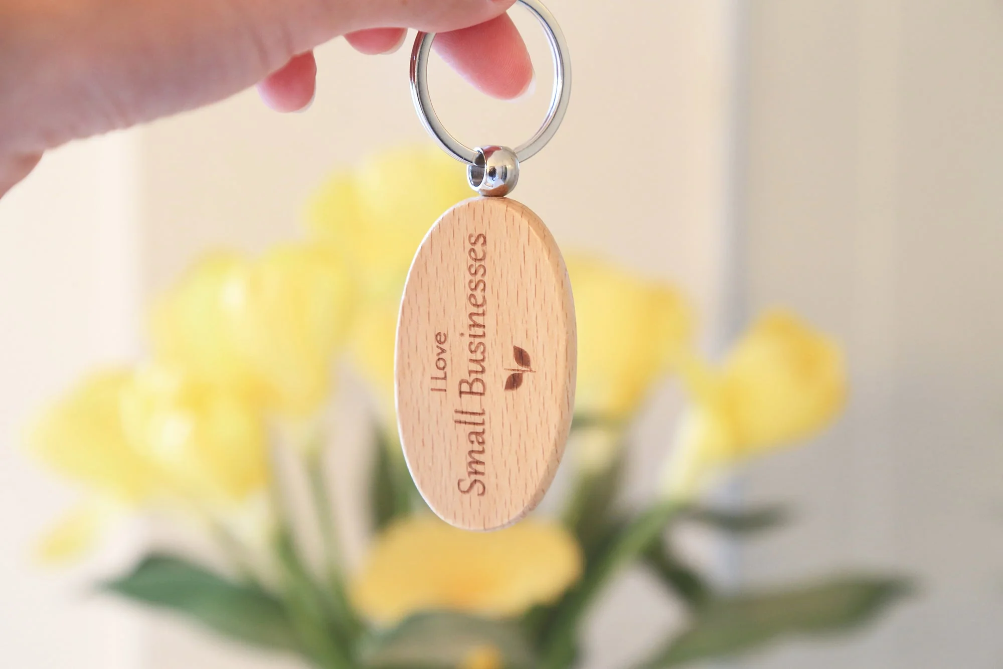 "I Love Small Businesses" Keychain - Image 4
