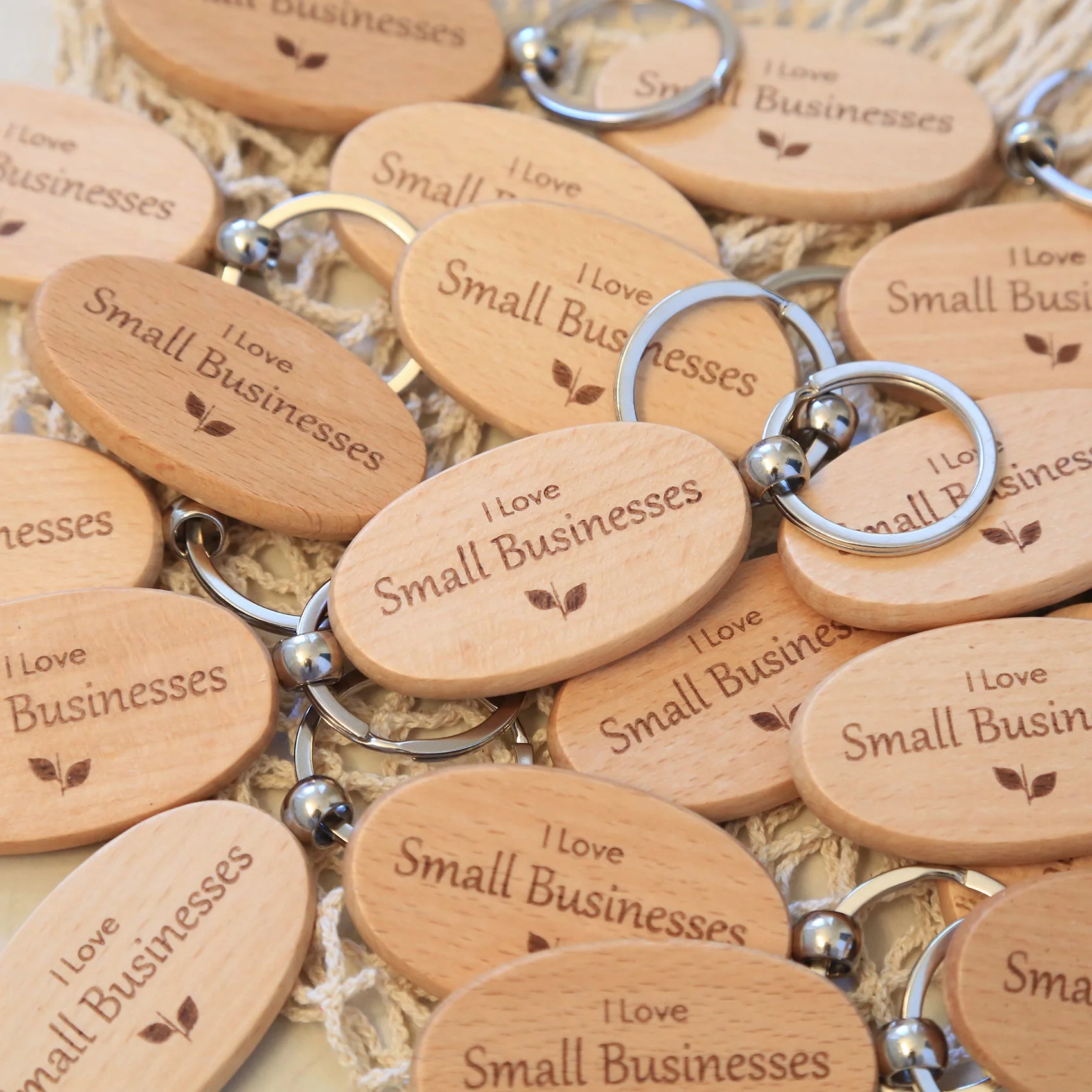 "I Love Small Businesses" Keychain - Image 5