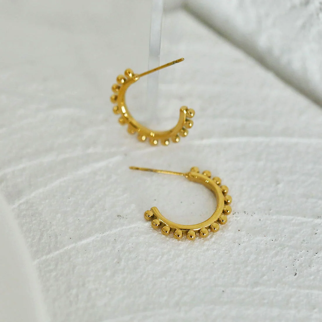 ISLA: Beaded Edge Hoop Earrings - Image 5