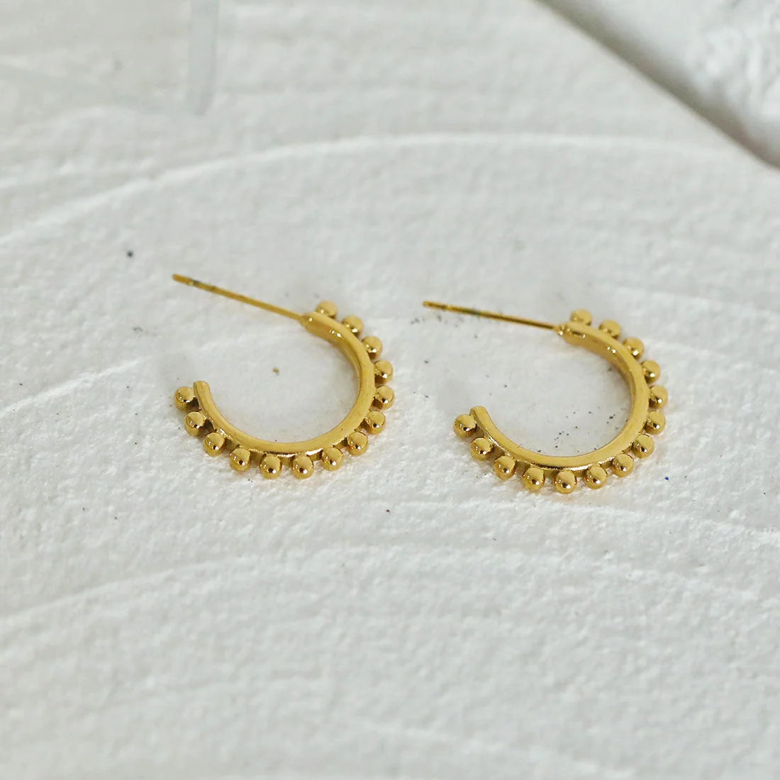 ISLA: Beaded Edge Hoop Earrings - Image 6
