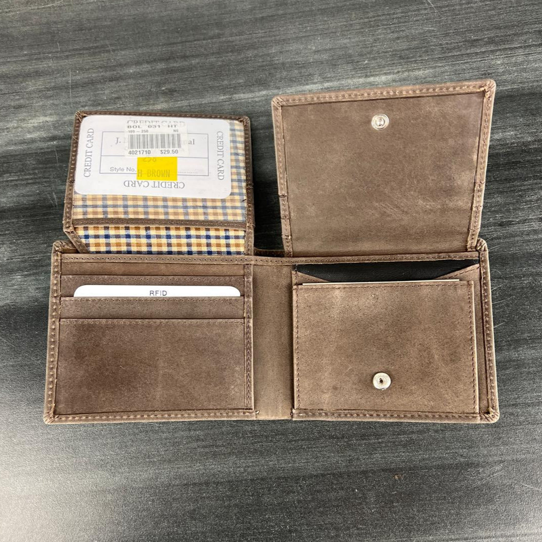 JBG International Men's Card Flip Up Bifold Leather RFID Wallet - Image 7