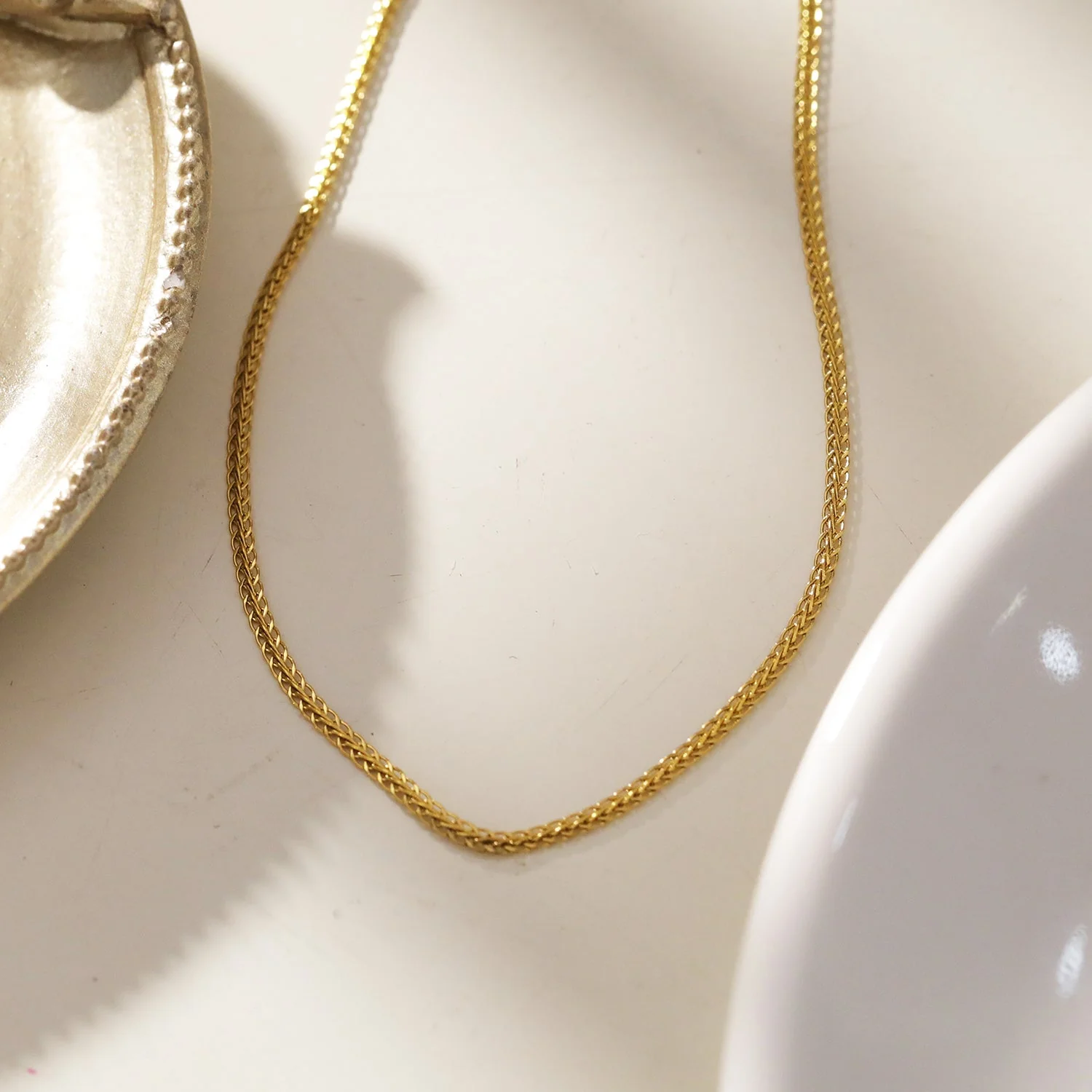 JOSEPHA Mini Textured Dainty Gold Chain - Image 7
