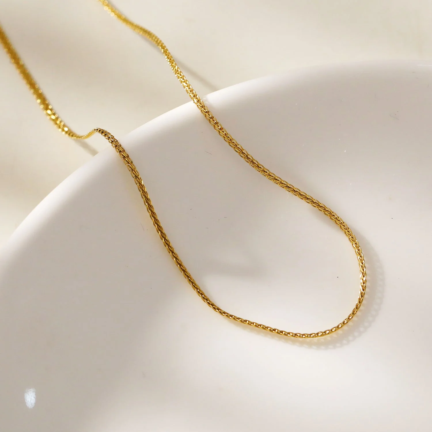JOSEPHA Mini Textured Dainty Gold Chain - Image 8