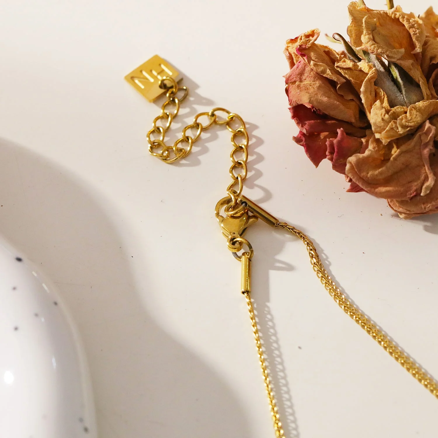 JOSEPHA Mini Textured Dainty Gold Chain - Image 9