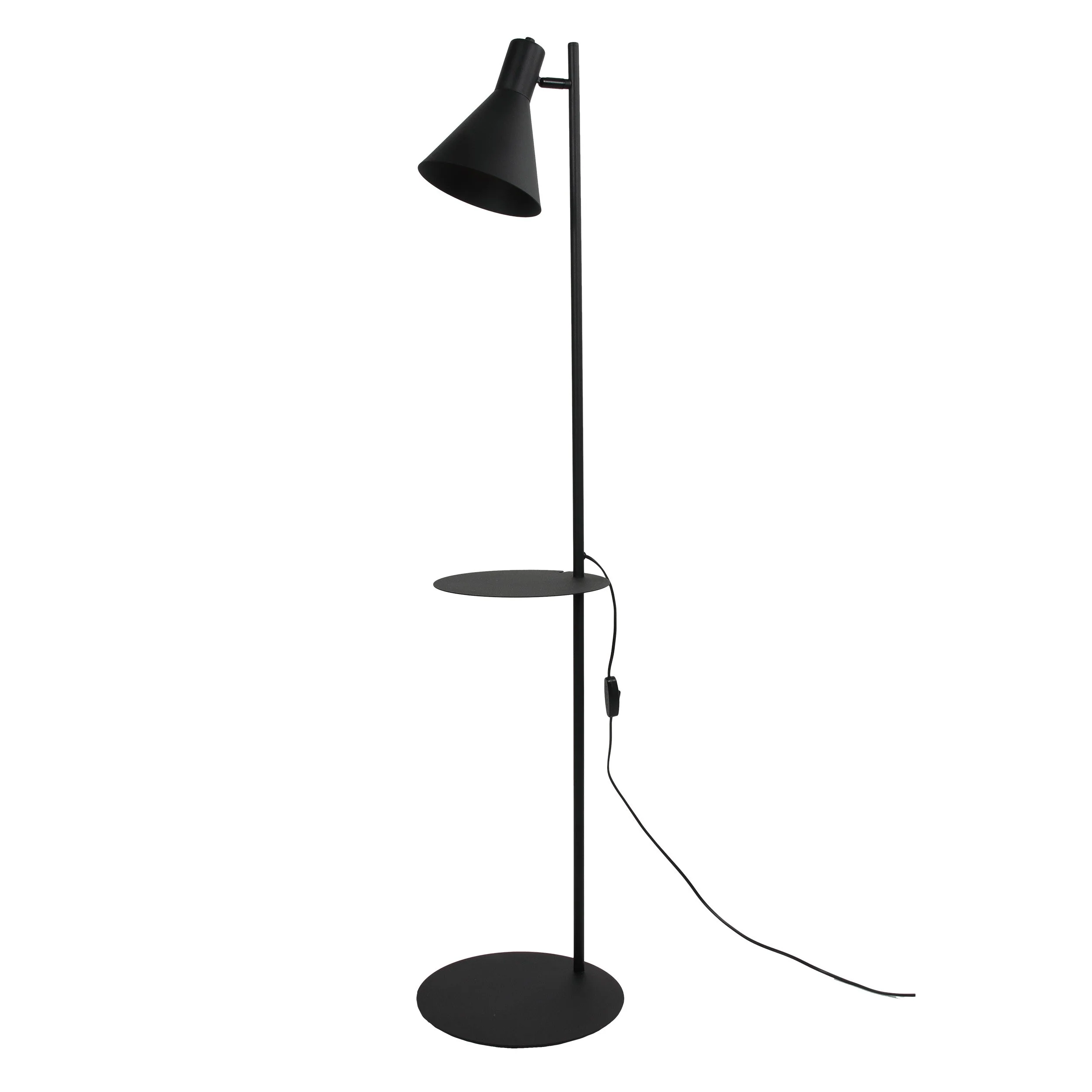 JUMP Black Industrial Tray Floor Lamp for Living Room & Reading Nook - Image 4