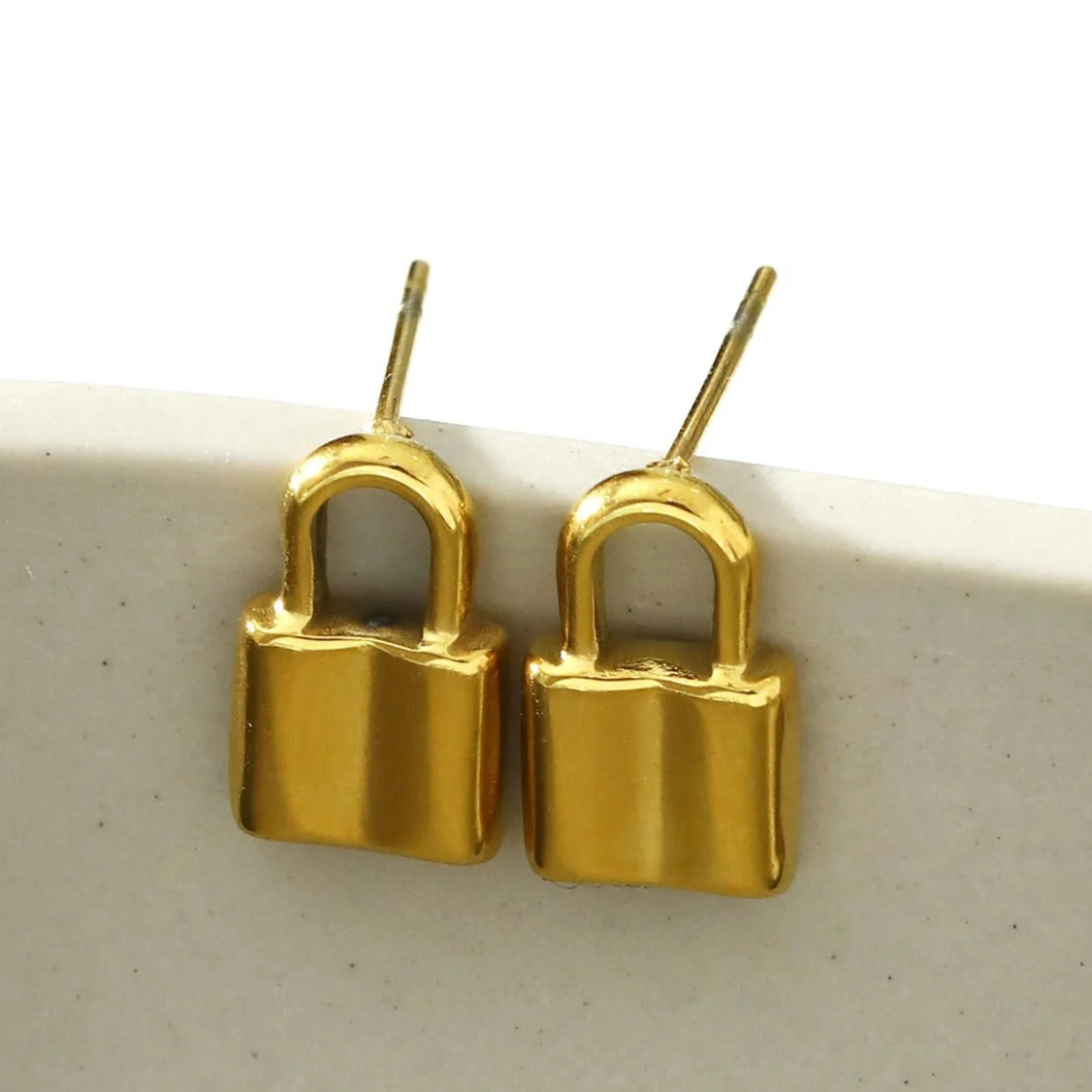 JUNI Mini Padlock Stud Earrings - Image 7