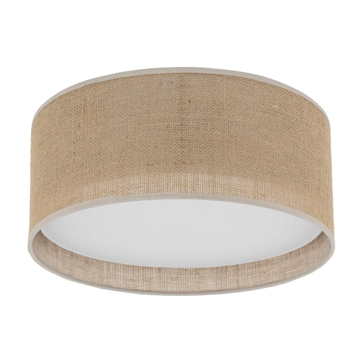 JUTE Natural Flush Mount Ceiling Light for Bedroom, Hallway & Living Room - Image 2