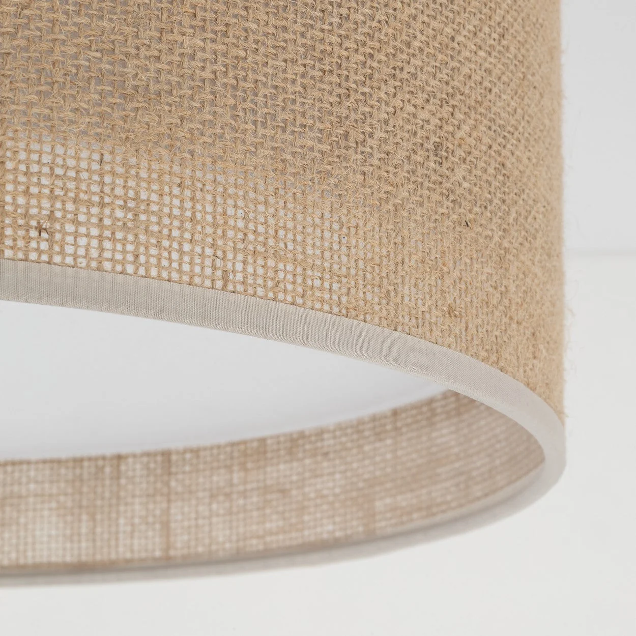 JUTE Natural Flush Mount Ceiling Light for Bedroom, Hallway & Living Room - Image 5