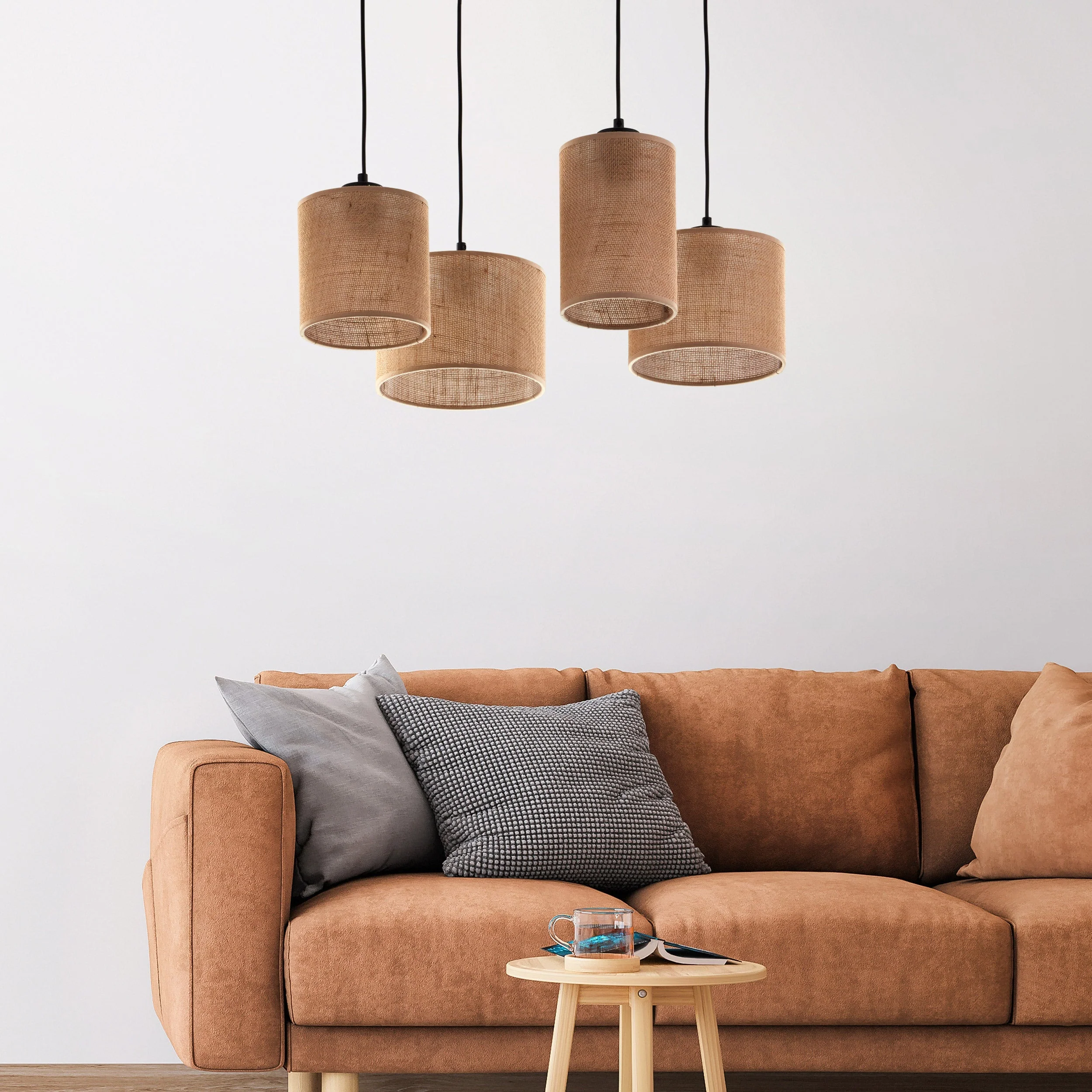 JUTE 4-Light Adjustable Pendant Light for Kitchen Island & Dining Table - Image 5
