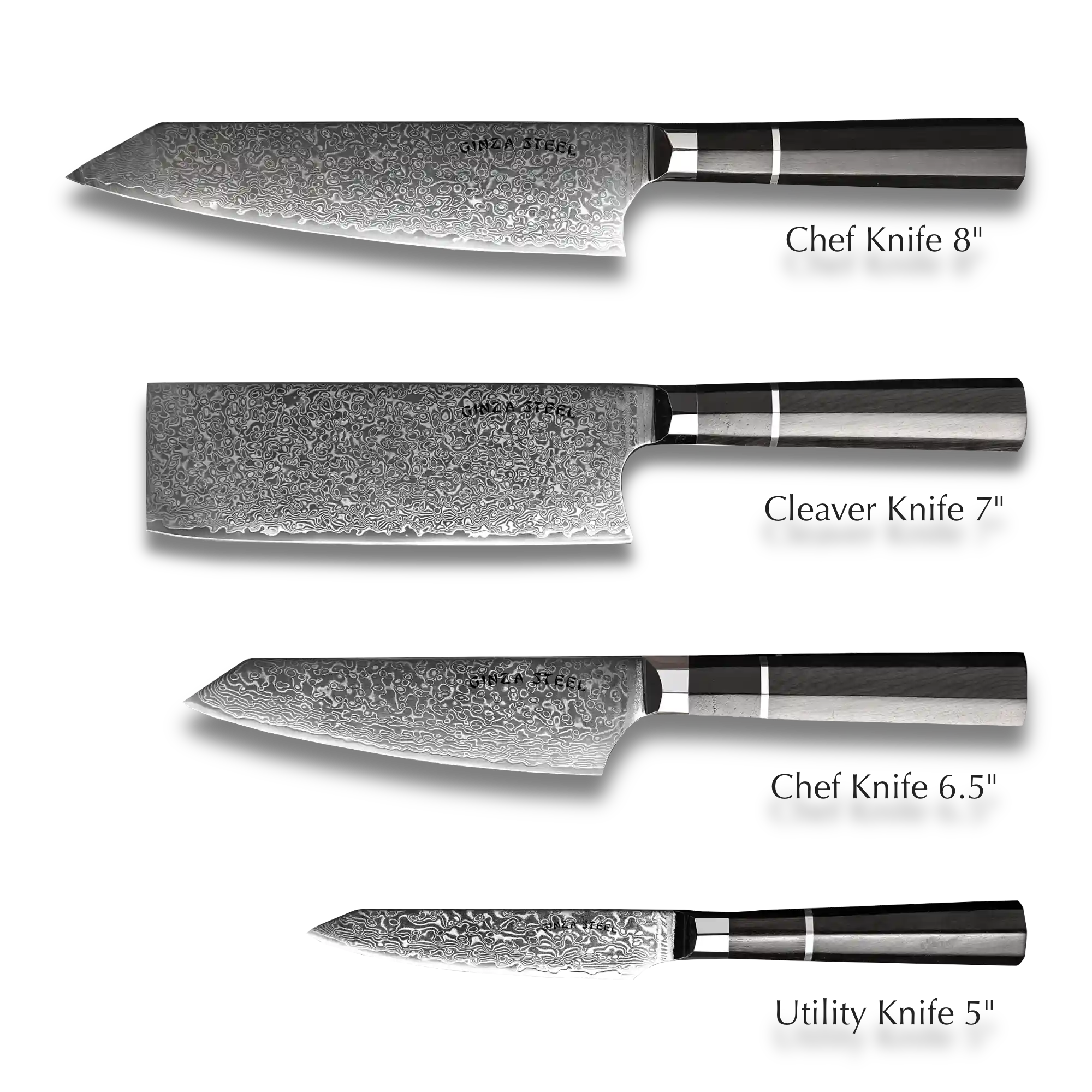 KASAI KOGATANA FIVE | Essential 5 pcs Knife set | 4 Knives with Magnetic Wood Block - Image 4
