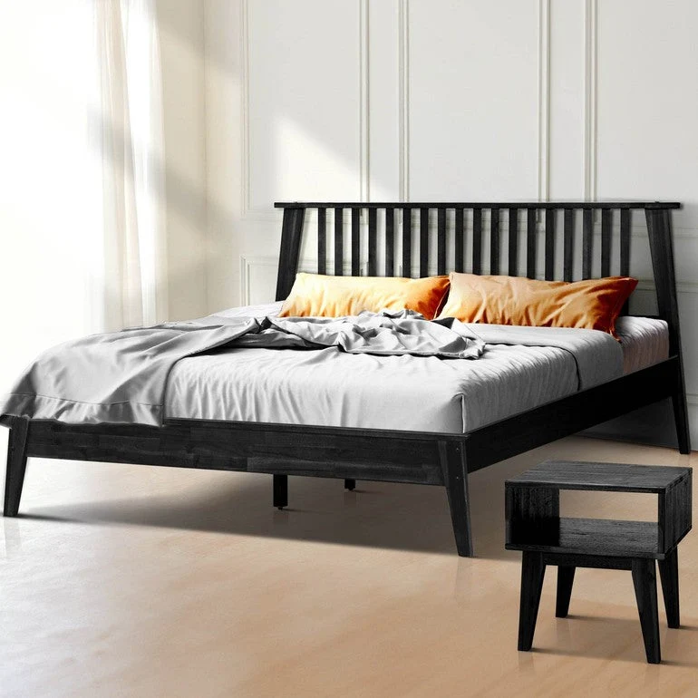 Kaylin Solid Wood Bed Frame & Nightstand Bedroom Set - Image 12
