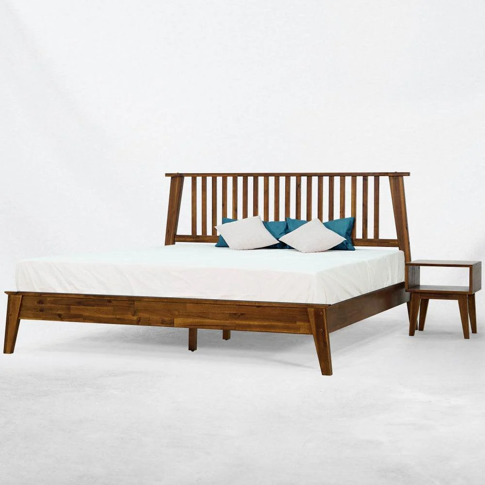 Kaylin Solid Wood Bed Frame & Nightstand Bedroom Set - Image 4