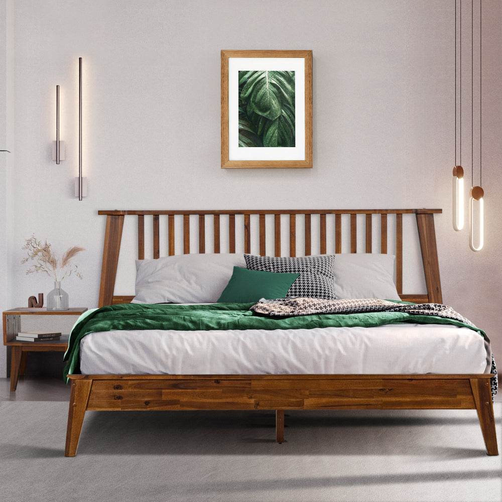 Kaylin Solid Wood Bed Frame & Nightstand Bedroom Set - Image 5