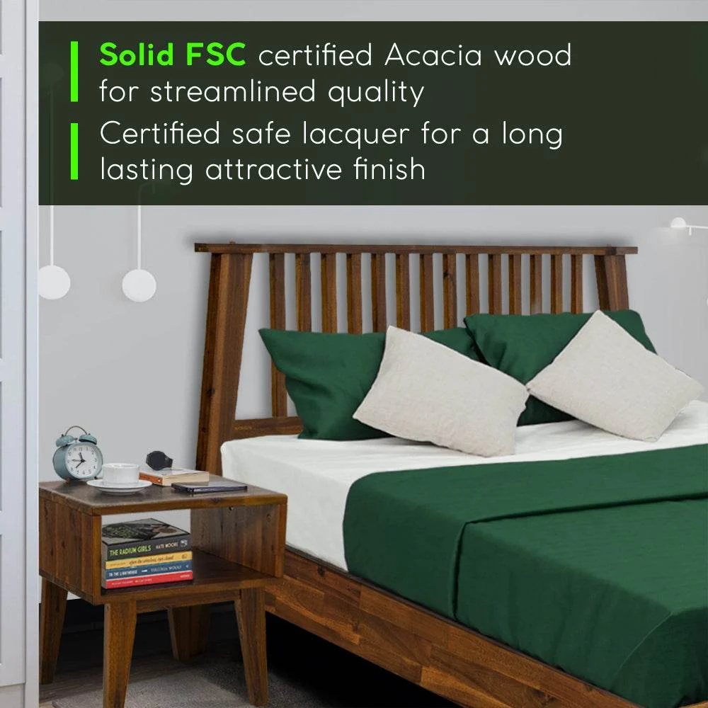 Kaylin Solid Wood Bed Frame & Nightstand Bedroom Set - Image 6