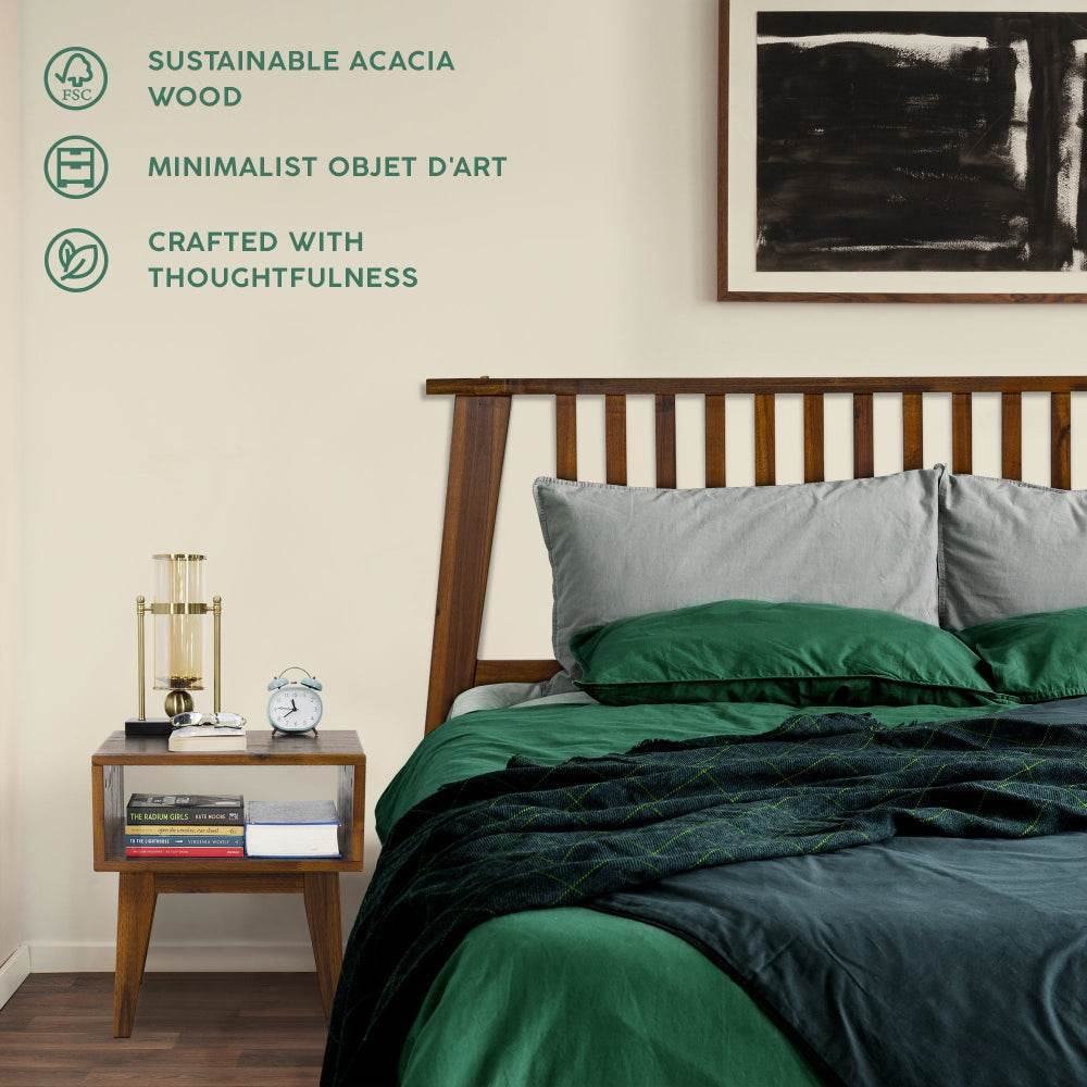 Kaylin Solid Wood Bed Frame & Nightstand Bedroom Set - Image 8