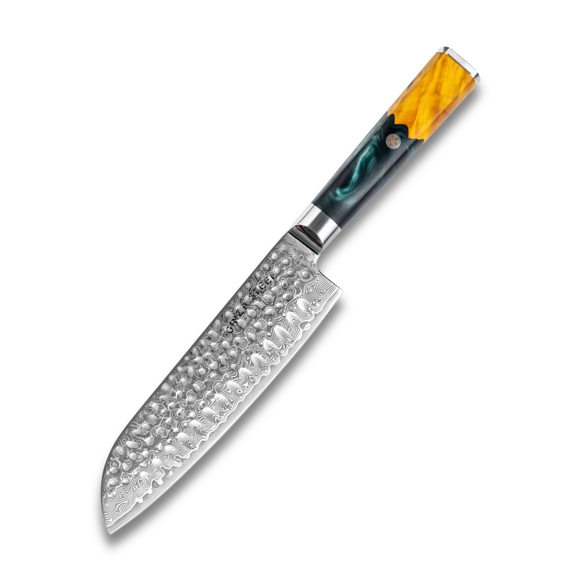 Kaze Katana Santoku Knife 7″ | Damascus Steel by Ginza Steel
