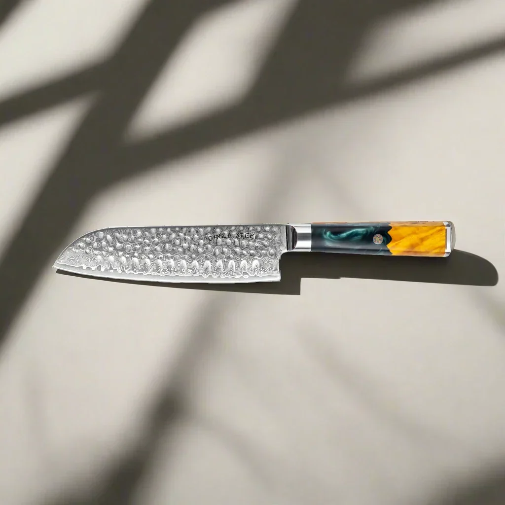 Kaze Katana Santoku Knife 7″ | Damascus Steel by Ginza Steel - Image 2