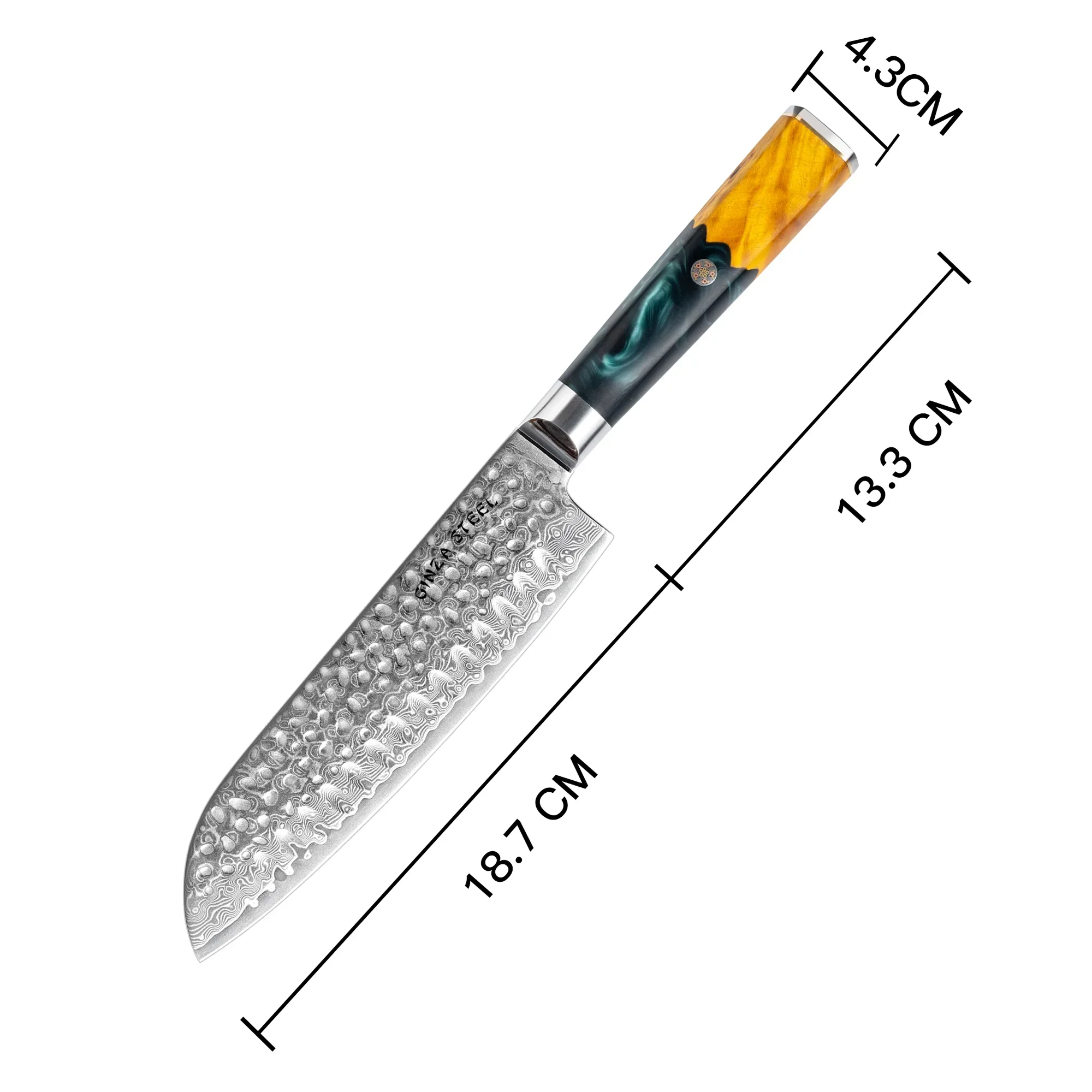 Kaze Katana Santoku Knife 7″ | Damascus Steel by Ginza Steel - Image 8