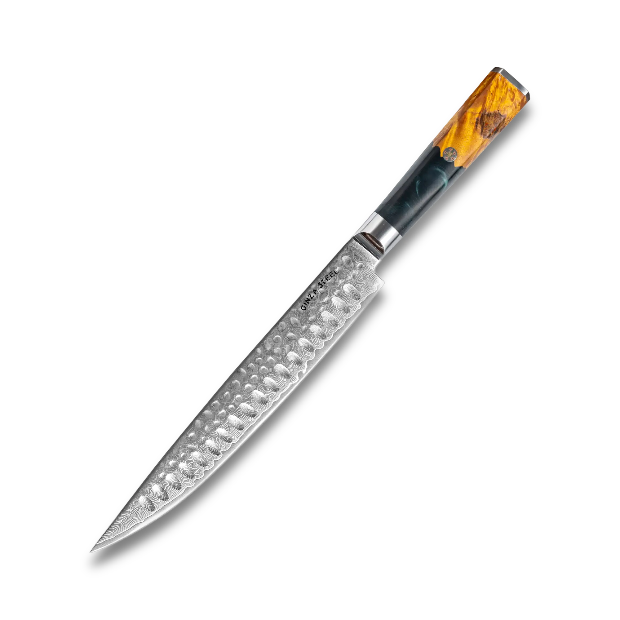 Kaze Katana Carving Knife 9″ | Damascus Steel by Ginza Steel - Image 2