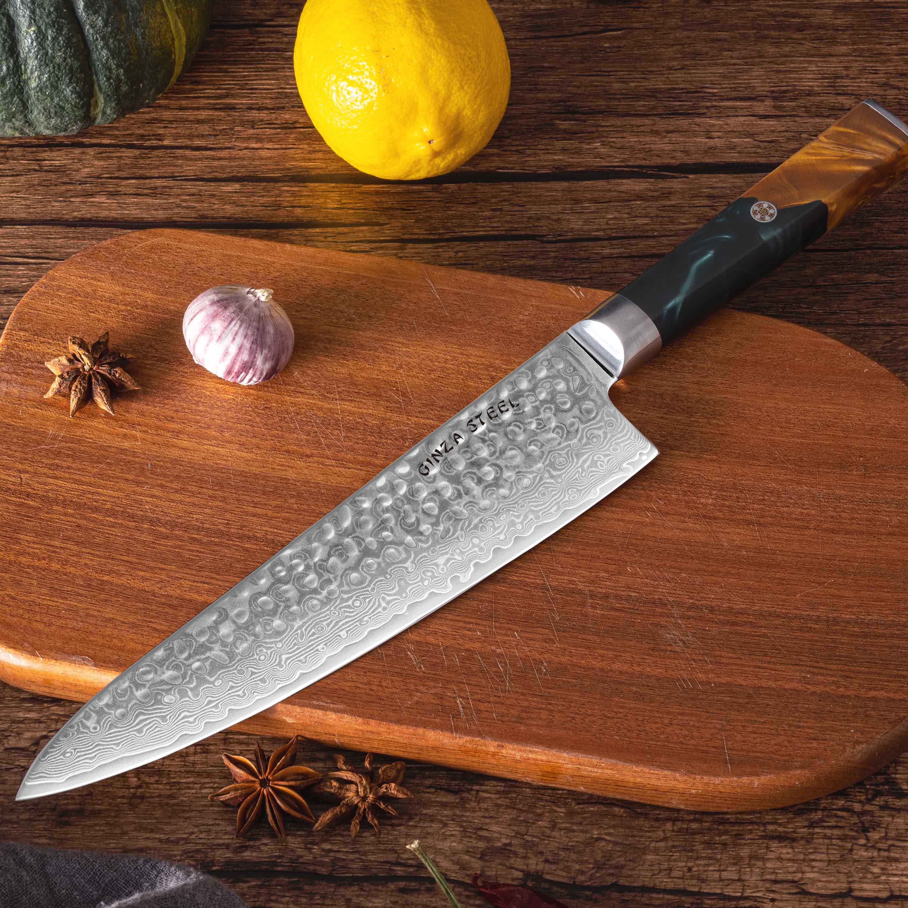 Kaze Katana | Chef Knife 8" Damascus VG10 Steel 67 layer - Image 4