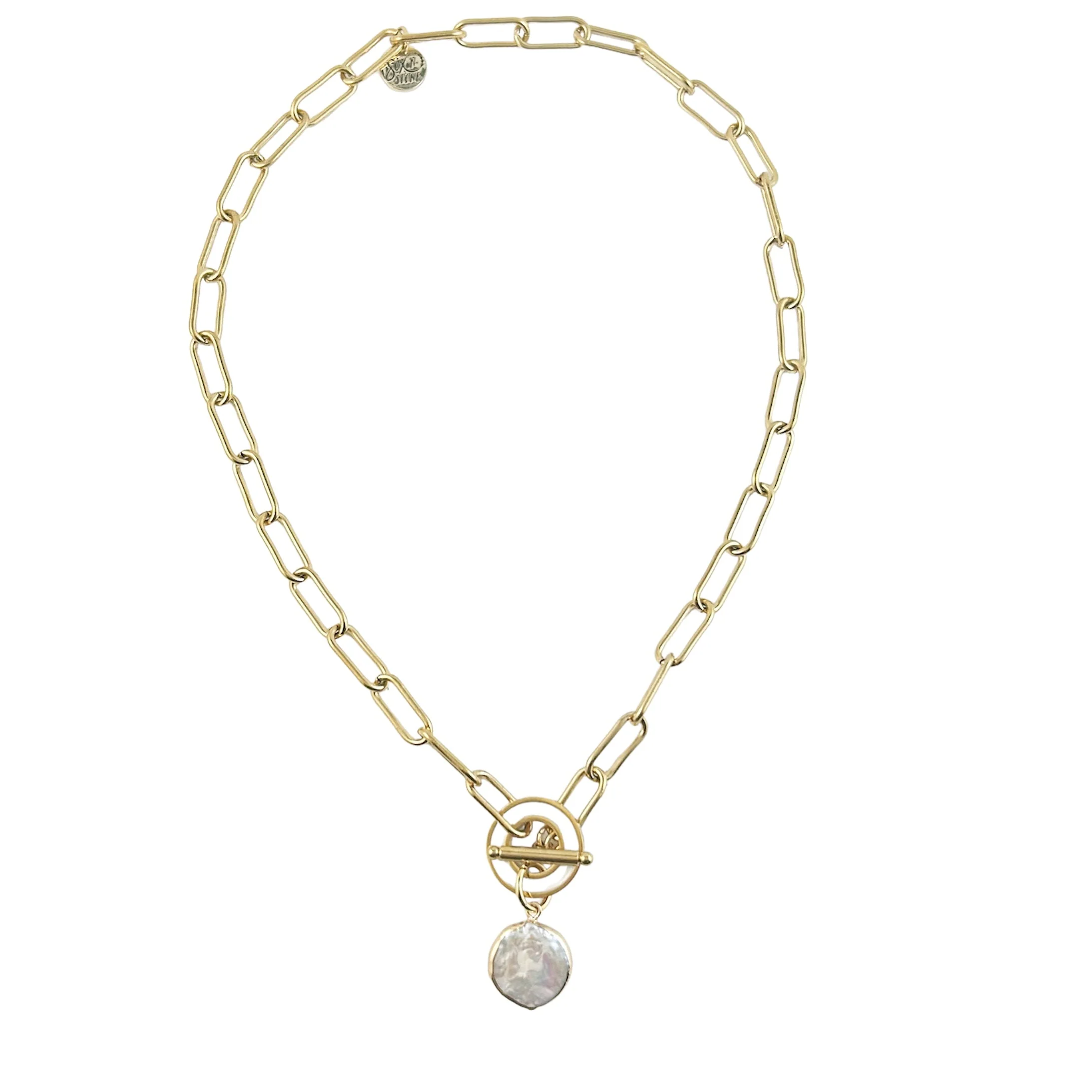 Keshi Pearl Toggle Necklace - Image 3