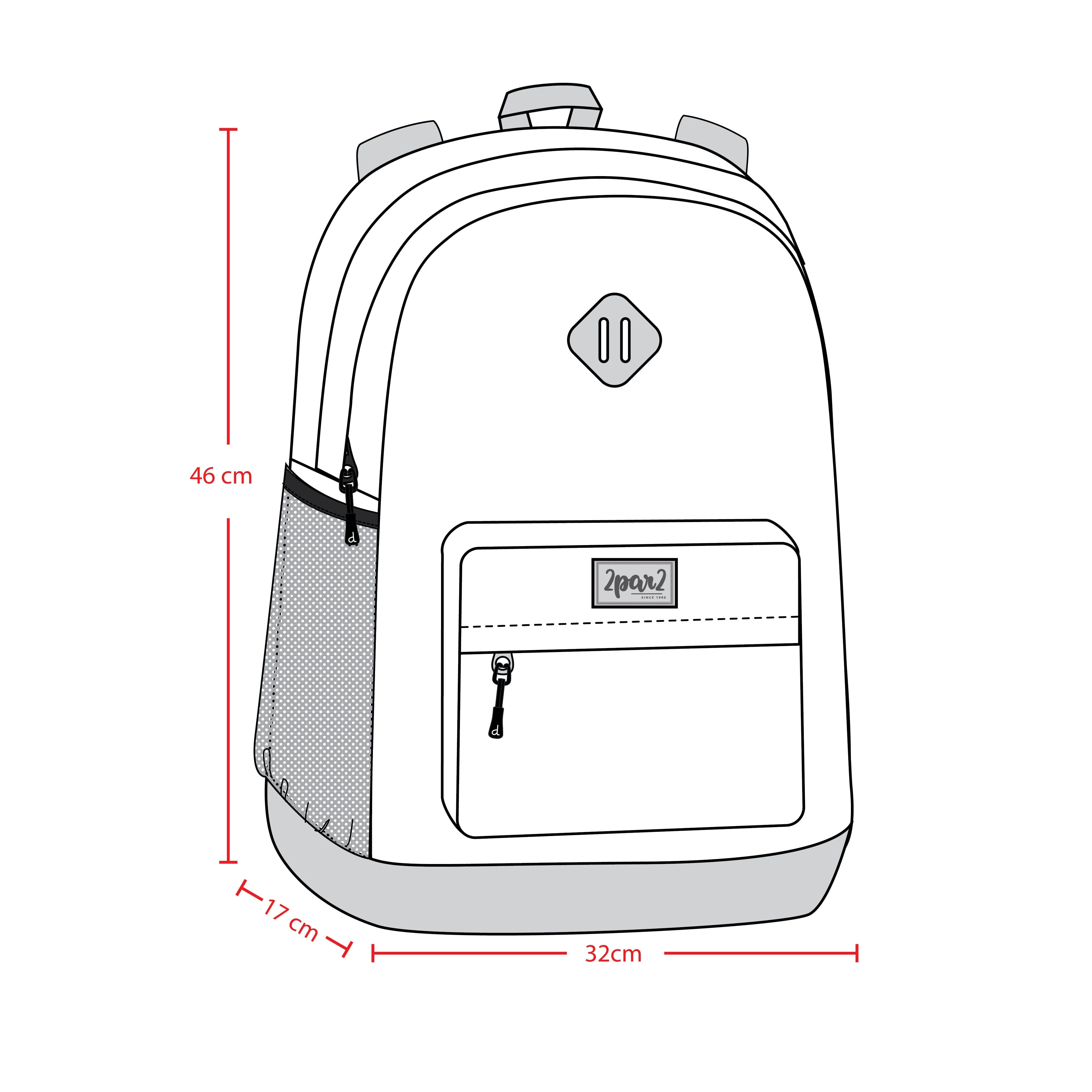 Kids Backpack Black Dinosaur Print - Image 5