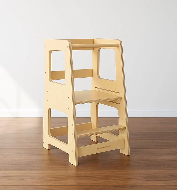 Kids & Toddler Toddler Tower | Kitchen Step Stool | Extra Wide Educational Tower - Image 3