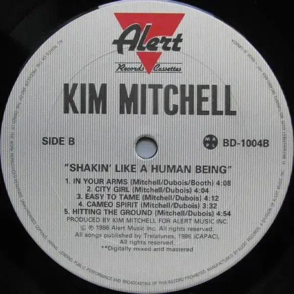 Kim Mitchell – Shakin' Like A Human Being - 1986 Original - Image 3