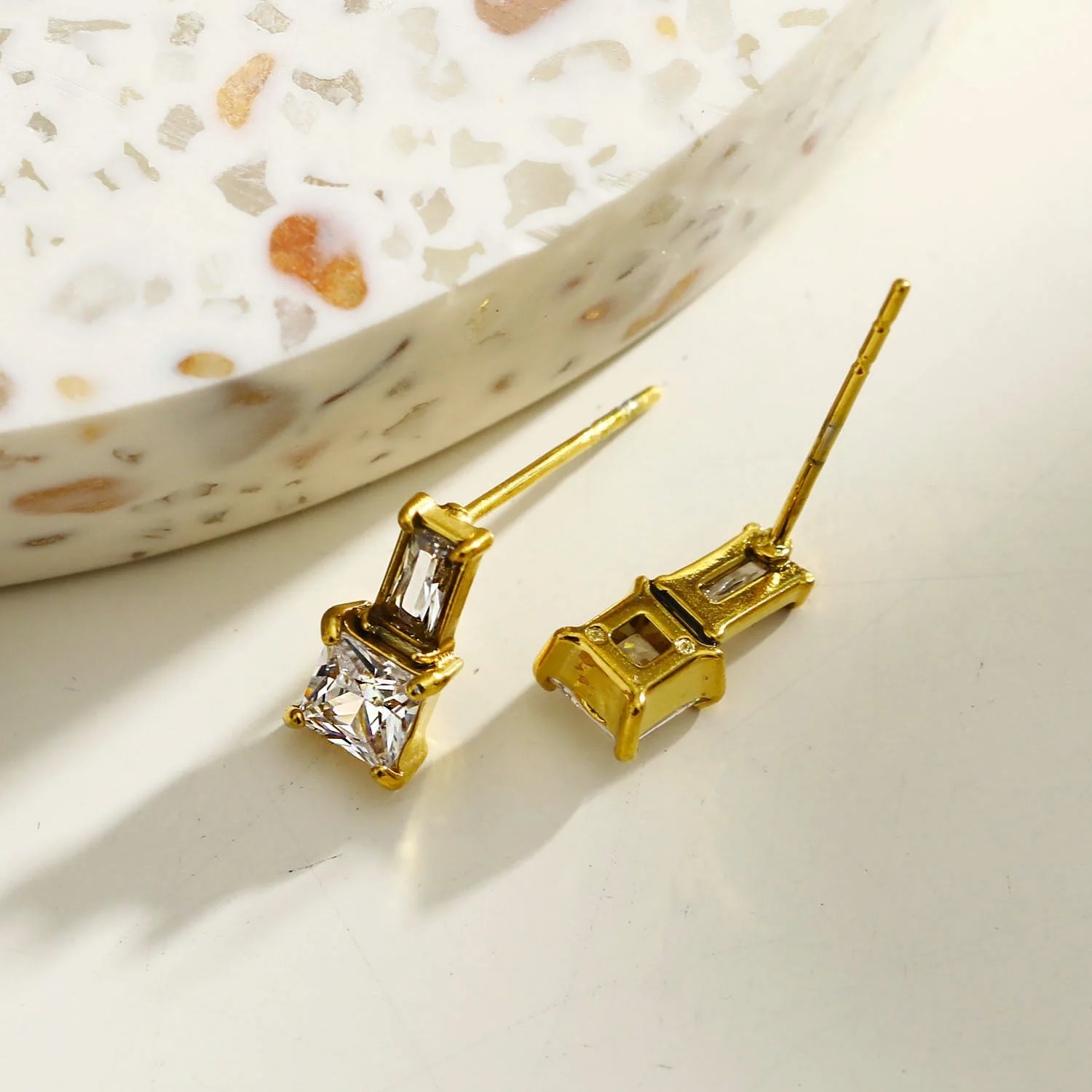 KIRA 'Shine in Style' Retro Crystal & Zirconia Stud Earrings - Image 8