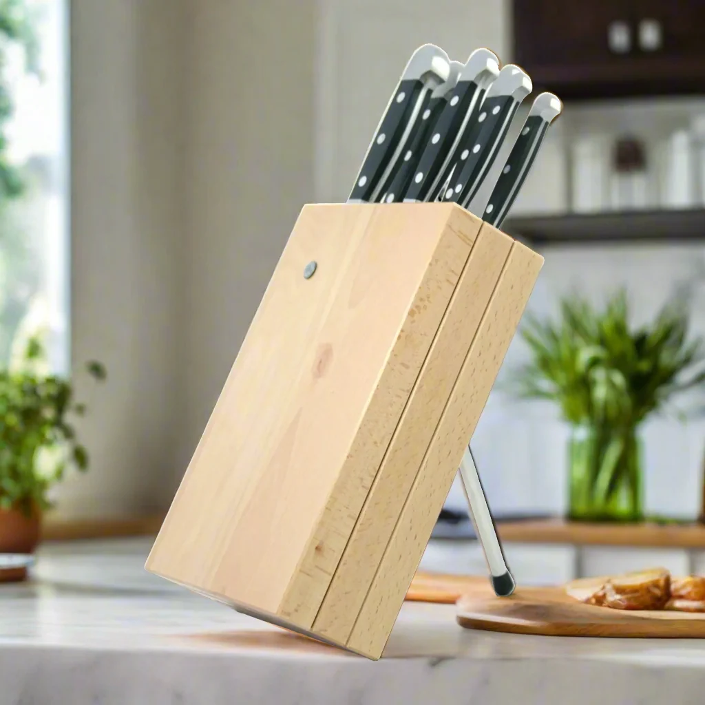 Knife Block Holder - Milly Beech Wood - (Knife not included) - Image 4
