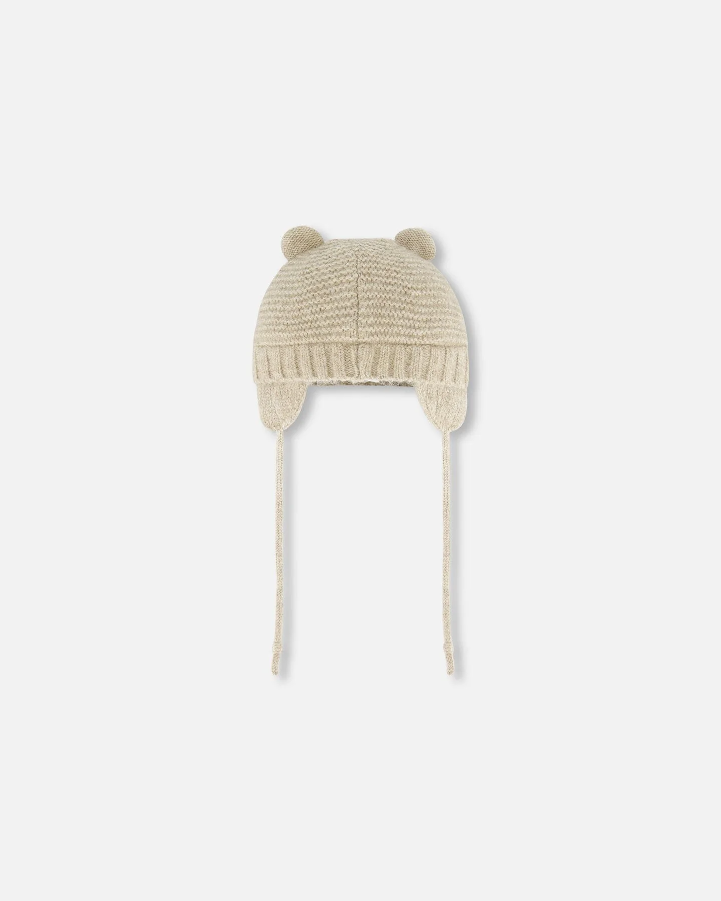Knit Hat With Ears Beige - Image 3