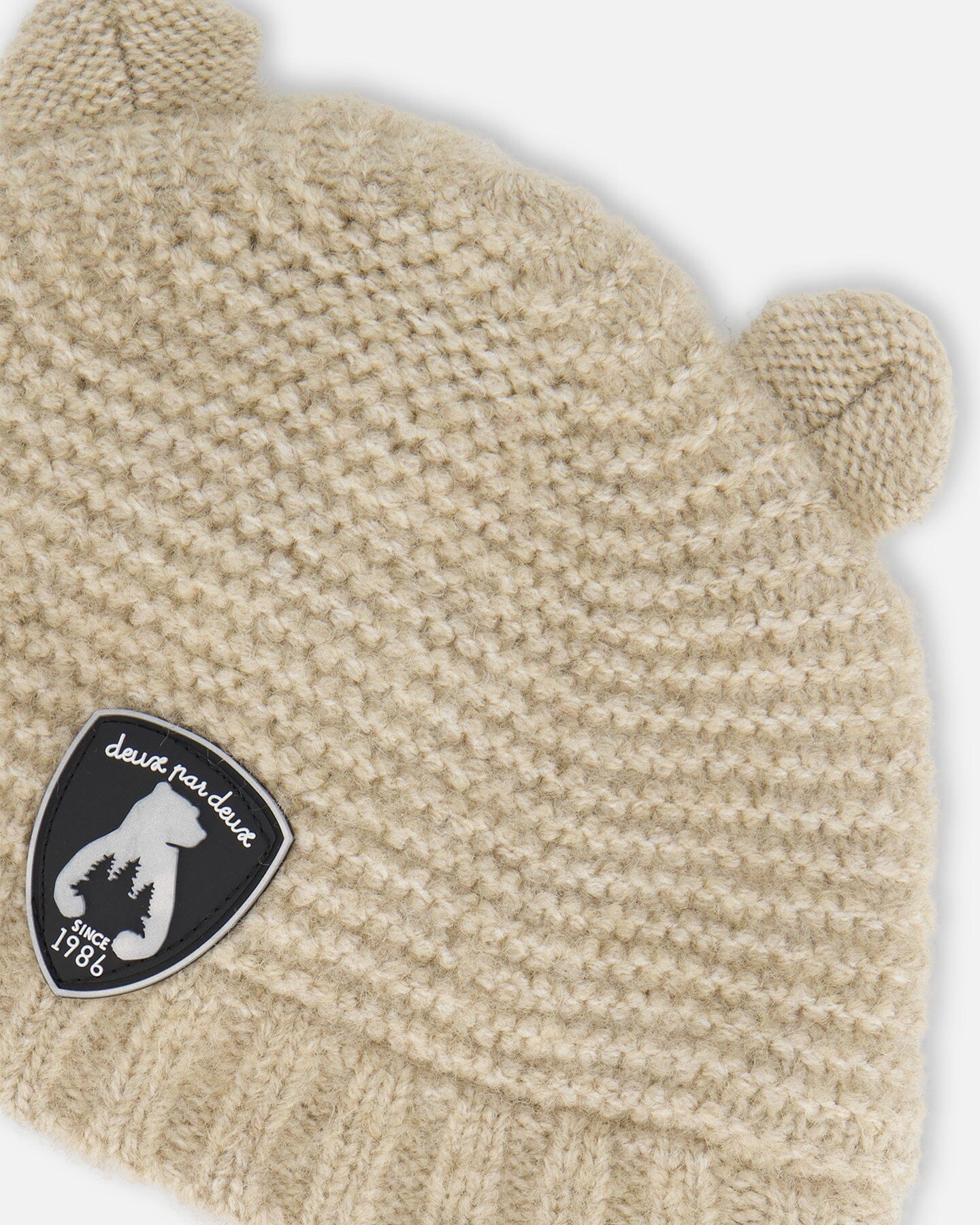 Knit Hat With Ears Beige - Image 4