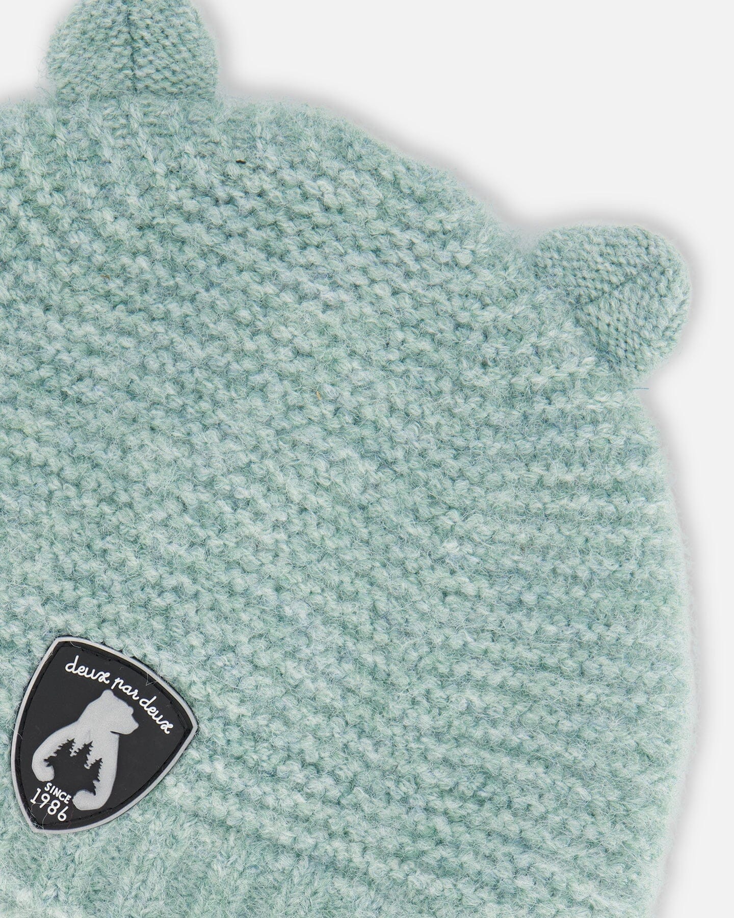 Knit Hat With Ears Green - Image 3