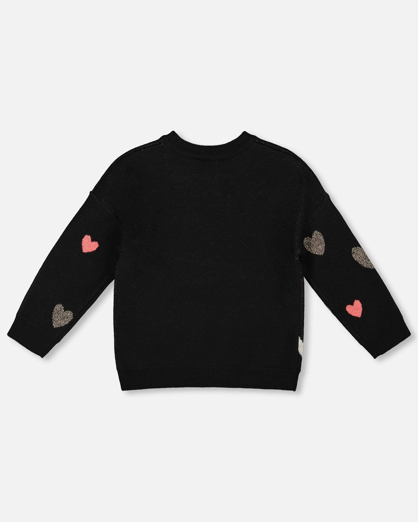 Knit Sweater Black With Dalmatian And Hearts - Image 3