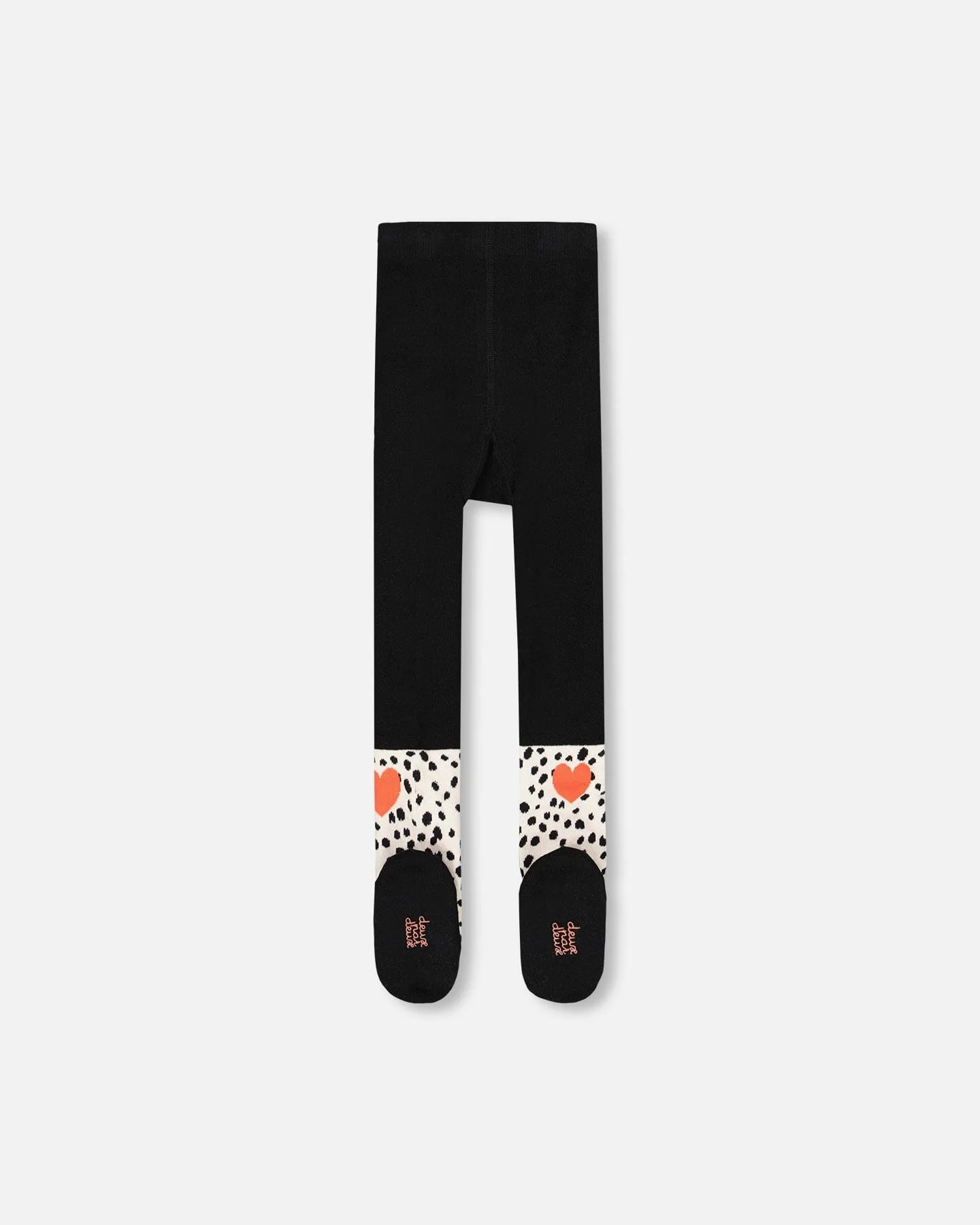 Knit Tights Black With Dalmatian Pattern - Image 3
