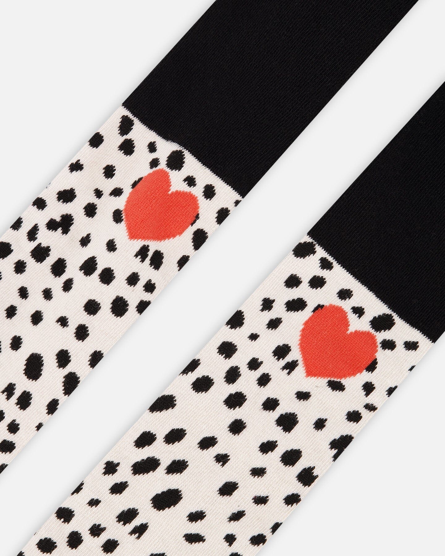 Knit Tights Black With Dalmatian Pattern - Image 4