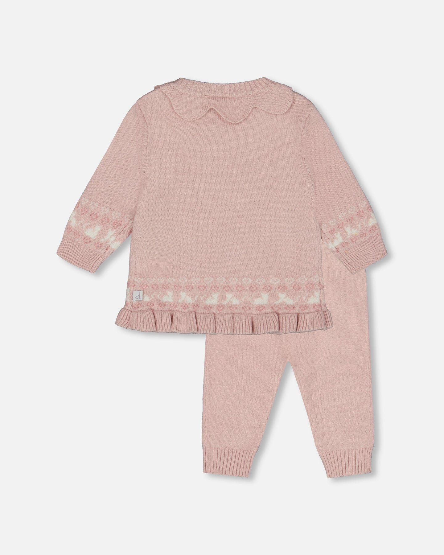 Knitted Top And Pant Set Light Pink - Image 3