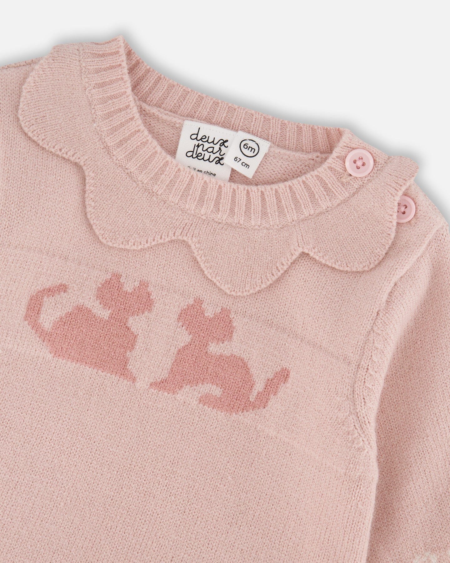 Knitted Top And Pant Set Light Pink - Image 5