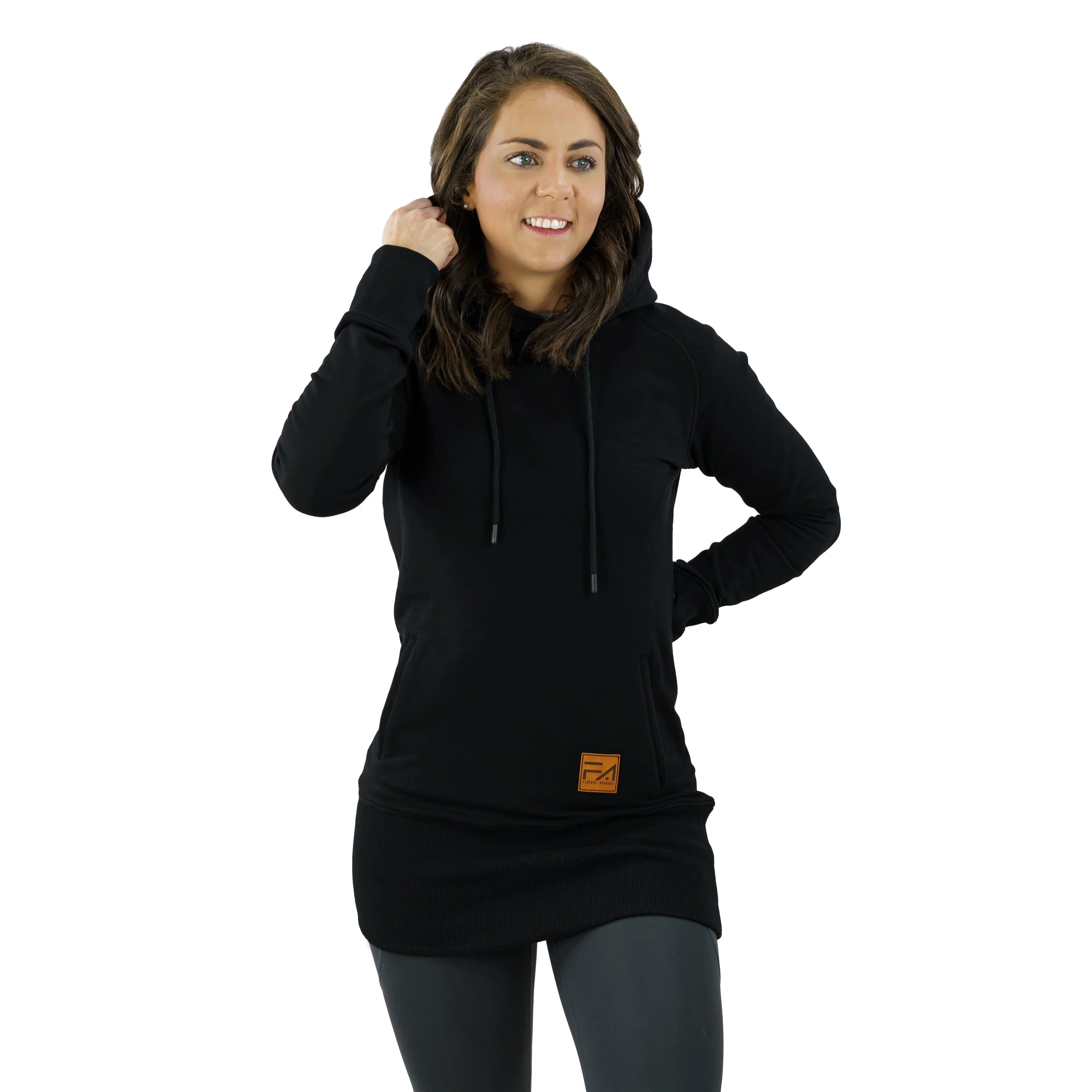 Kora Long Hoodie Black - Image 6